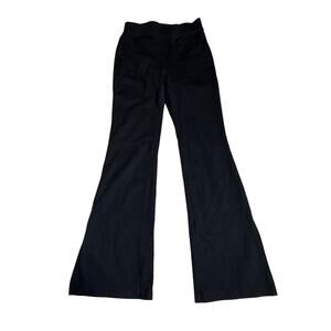 Maeve for Anthropologie Pants Women's XS Ponte Knit Black Flare Hem Side Slits